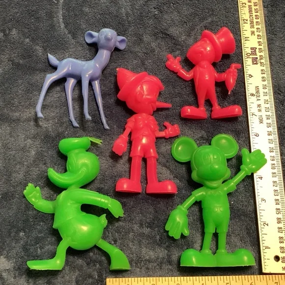 Disney Vintage Collectibles Figures-Louis Marx & Co-Collection of 5-1970‘s. - Picture 1 of 14
